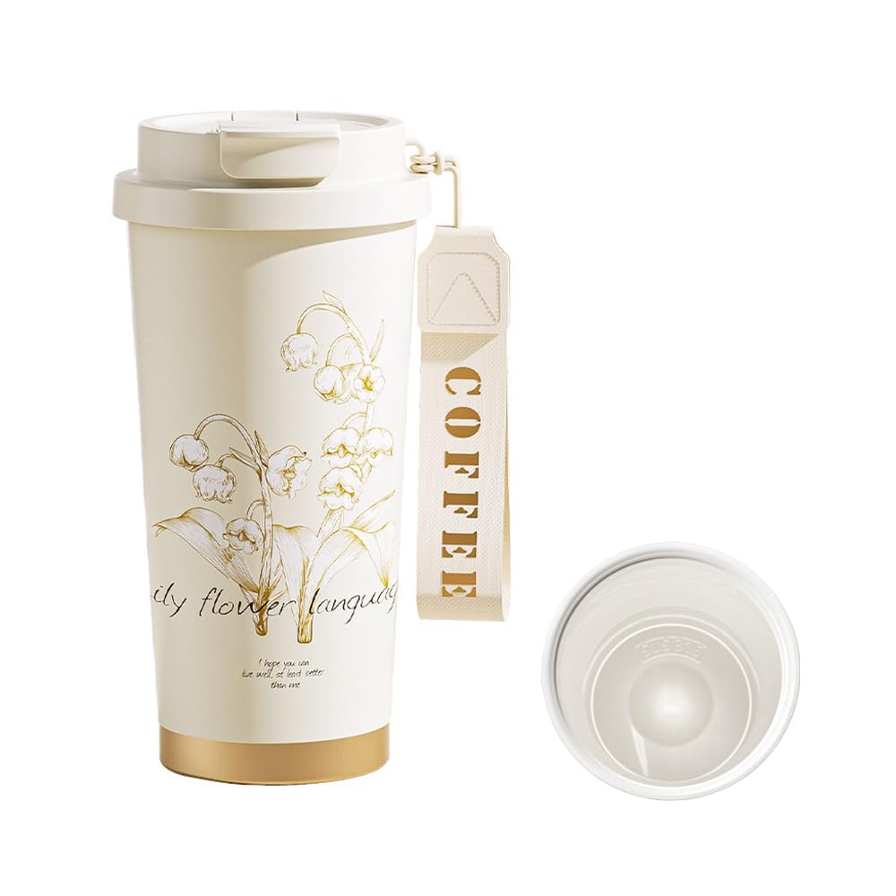 Amazon.co.jp: Kamiizumi タンブラー ストロー付き セラミック 蓋付き