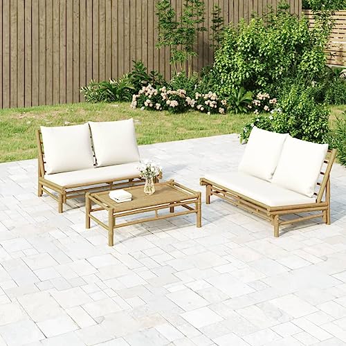 Salons de patio vidaXL compacts en bambou pour optimiser les petits espaces