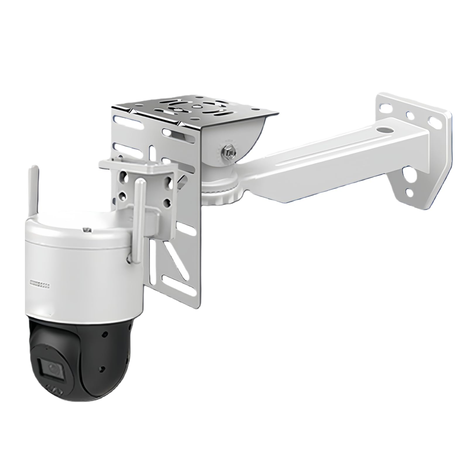 Soporte de pared de seguridad CCTV con pico de pato y adaptador en forma de L para cámaras domo y paneles solares, incluye 2 bridas adicionales de 30 cm