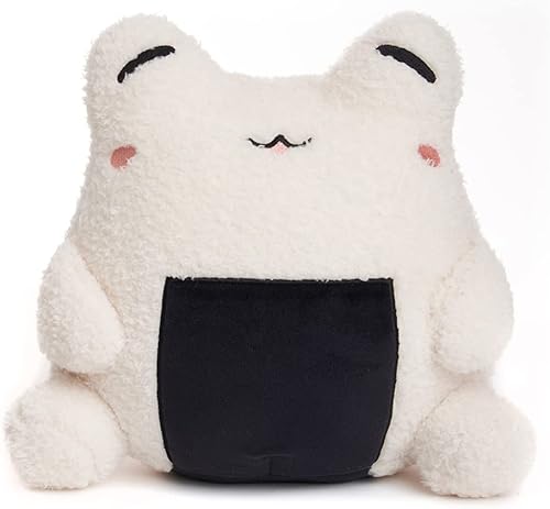 Cuddle Barn PlushGoals - Ricebal Wawa súper suave y linda rana Kawaii vestida como comida coleccionable juguete de peluche de 9 pulgadas