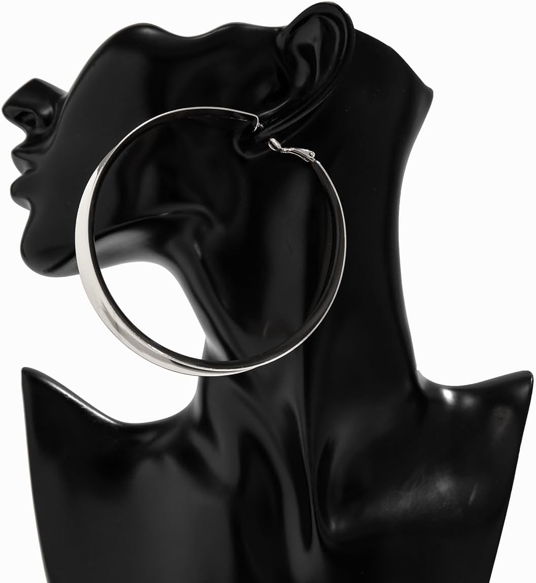 Big Hoop Earrings for Women Chunky Earrings Large Hoops Earring for Women Statement Earring Bold Thick Chunky Jewelry - Image 7