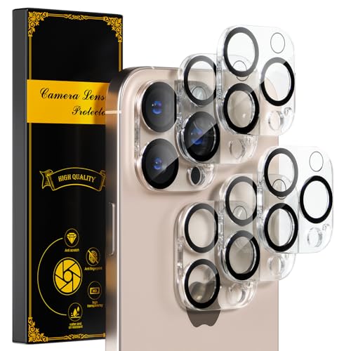 beuxece for 6 Pack iPhone 16 Pro/iPhone 16 Pro Max Camera Lens Protector [Drop Protection] [Case Friendly] [Easy Installation] 9H Tempered Glass Camera Screen Protector Cover Accessories Clear