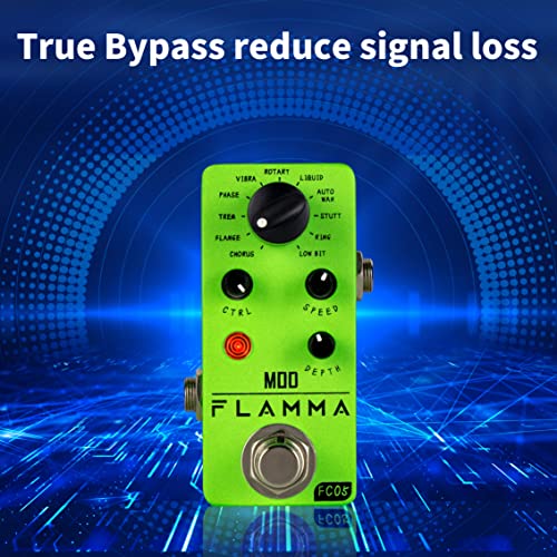 Flamma FC05-F06 Mini Modulation Pedal With Chorus Flanger Tremolo Phaser Vibrato Rotary Liquid Autowah Stutter Ring Lowbit thumb #3