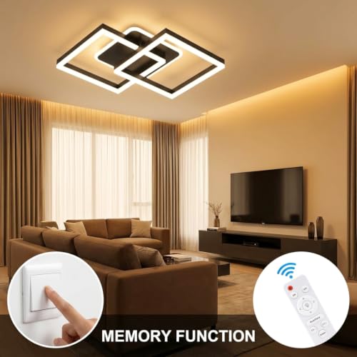 Image of ELEPHANTBOAT LED Ceiling Lights for Living Room Adjustable Modern Geometric Dimmable Ceiling Lamp, Chandelier Lights for Ceiling with Remote Control for Bedroom, Dining Room