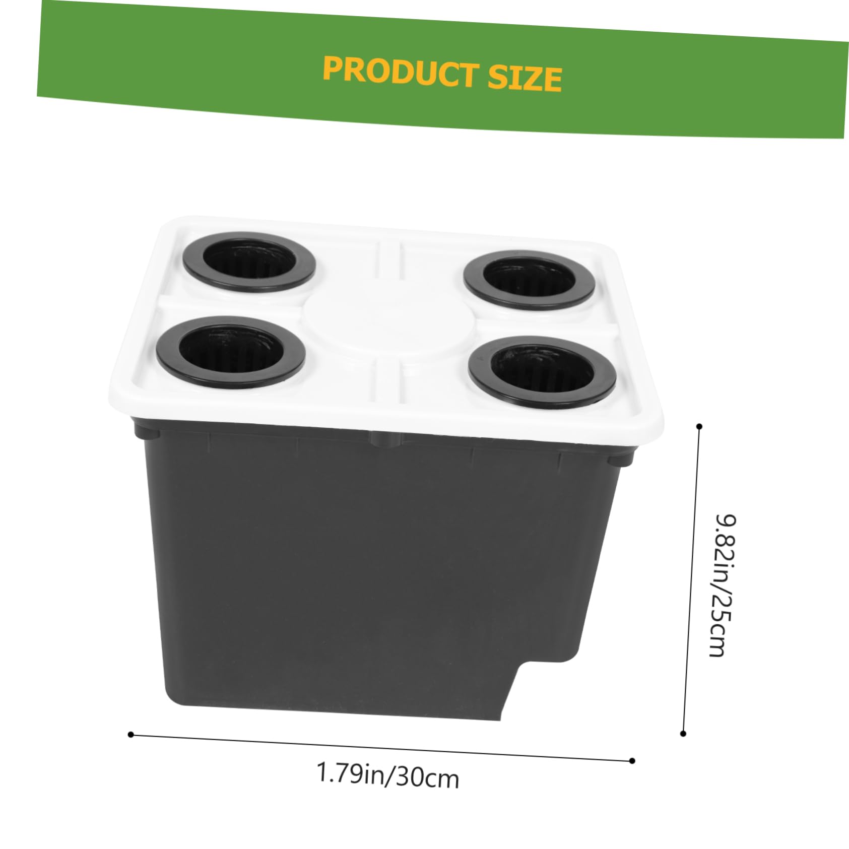 Gatuida Cubo para Cultivo Hidropónico sin Suelo Negro de PP, Estable y Práctico para Flores y Plantas Verdes en Invernadero