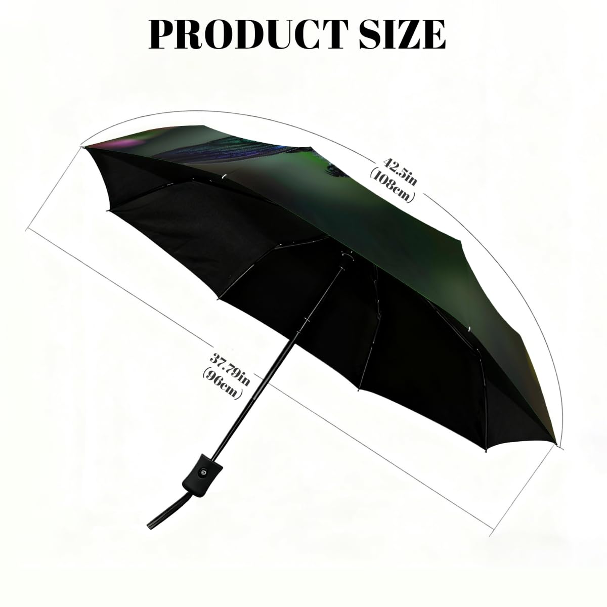 Paraguas compacto de viaje resistente al viento, plegable, para lluvia, apertura automática, protección contra rayos UV y agua