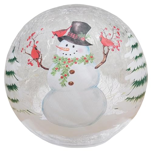 JBGIYOSG LED Glass Globe Lamps 5.9 Inch Ball Lights Christmas