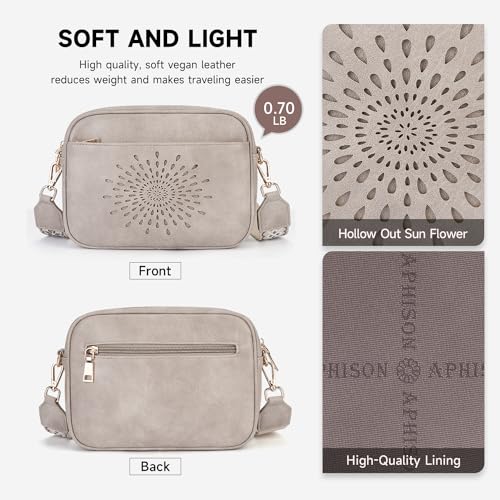 Image of APHISON Crossbody Bags for Women Trendy,Vegan Leather Small Crossbody Purses Shoulder Handbags with Adjustable Strap