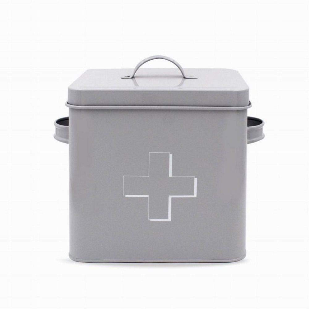 Lesser & Pavey Grey New Sweet Home First Aid Tin, 18 X 15 X 20 Cm