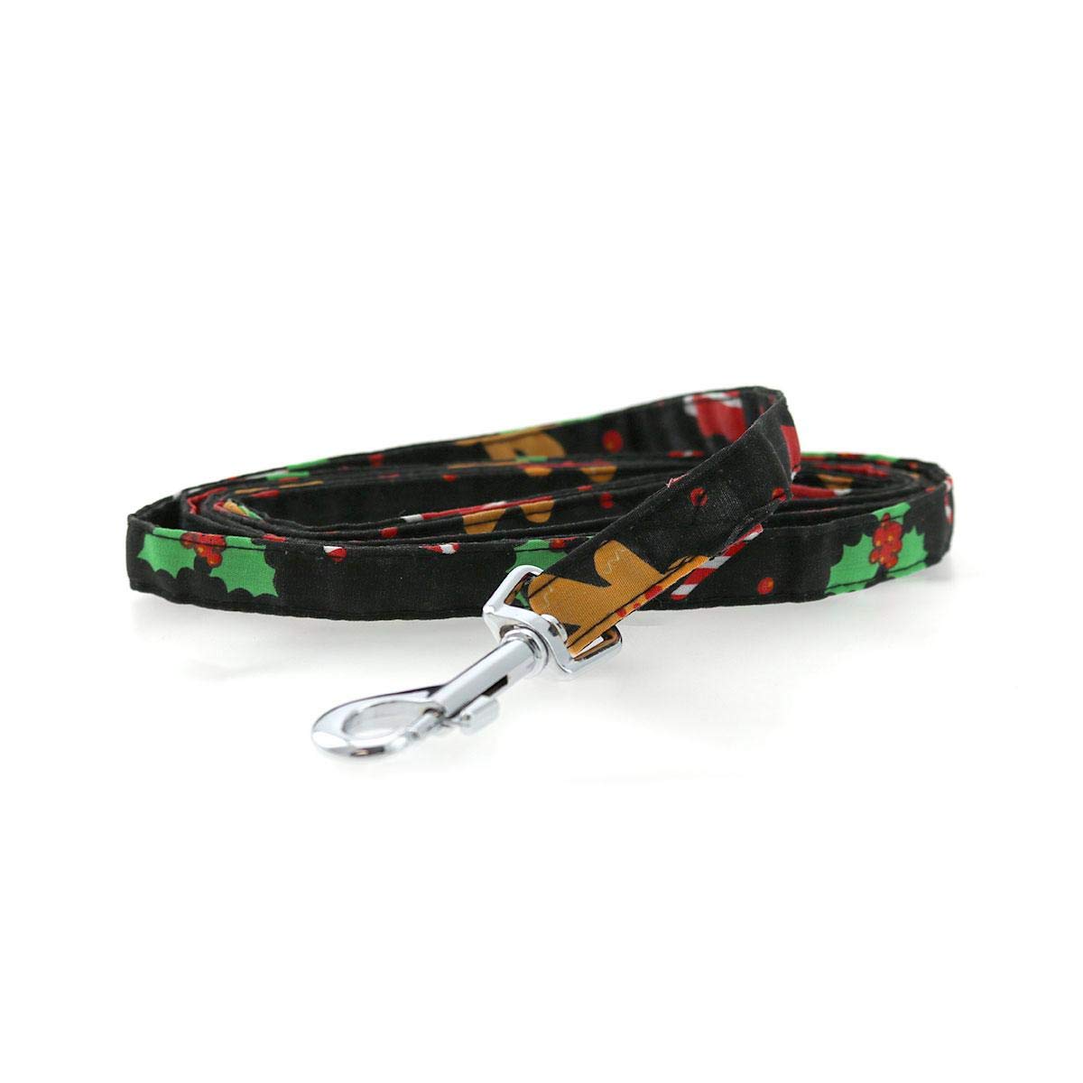 DOGGIE DESIGN Gingerbread Fabric Harness with Matching Leash (Small)