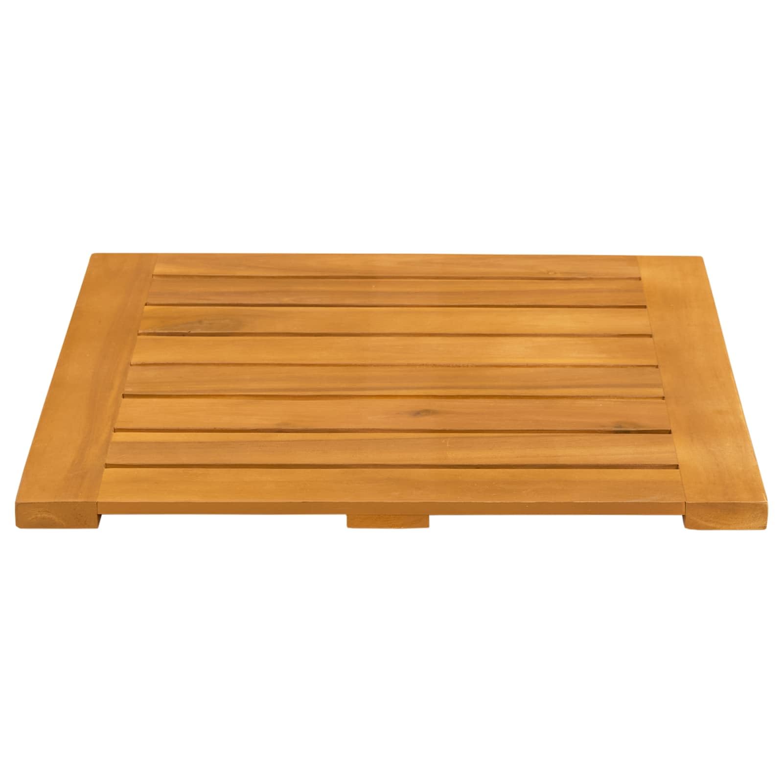 Juego de 2 alfombrillas de baño de madera, antideslizantes, diseño ventilado, lavables, compactas, para baño, ducha, aseo de invitados, modernas, bohemias