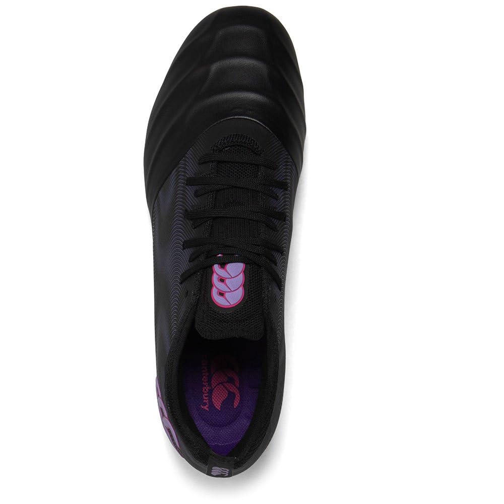 Canterbury Phoenix Genesis Elite Firm Ground, Botas Hombre, Verbena Negra, 42.5 EU