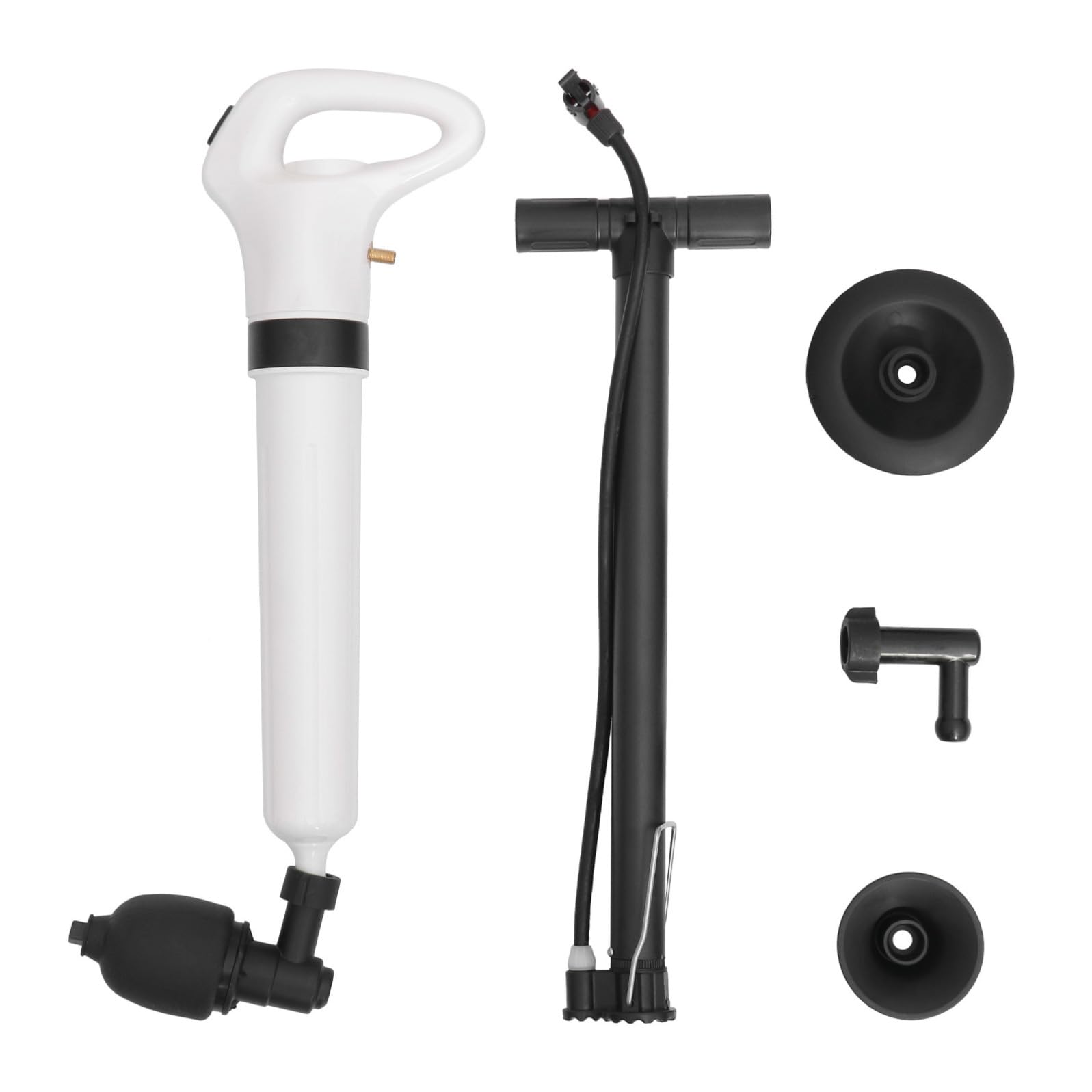 1set Sturatubi Potente per Bagno e Cucina Sifone WC e Scarichi Pratico Kit Bianco per Rimozione Blocchi in Lavandino Vasca e Doccia