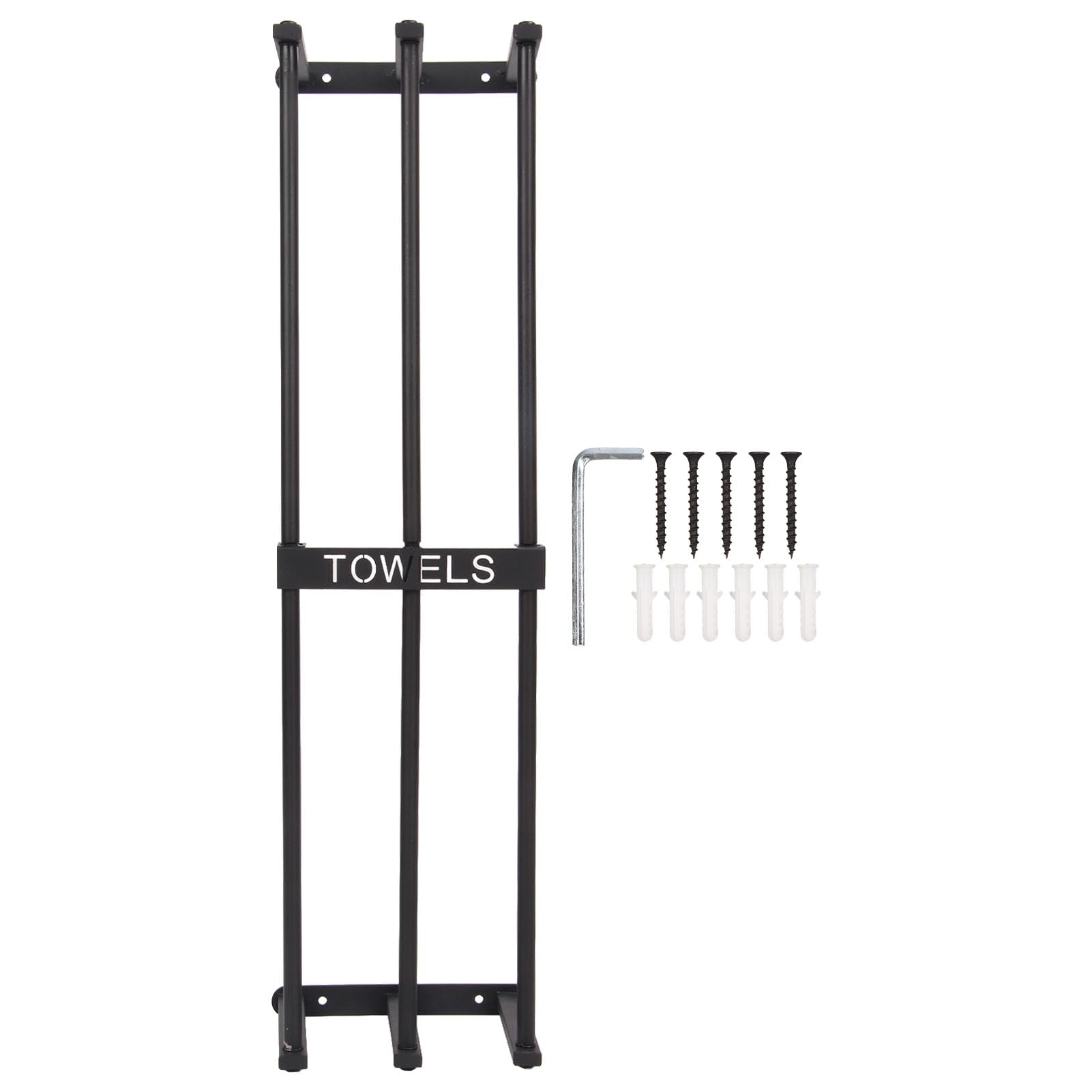 Porte-serviettes mural en aluminium Fafeicy : rangement élégant de salle de bain