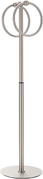 Adjustable Brush Nickel Towel Rack,Freestanding Bathroom Towel Holder