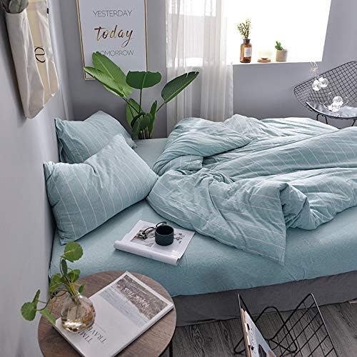 Miniatura 6 de Household - Juego de sábanas bajeras de 3 piezas de 100 % algodón de punto de jersey, peso ligero, súper suave, extremadamente duradero (aguamarina,