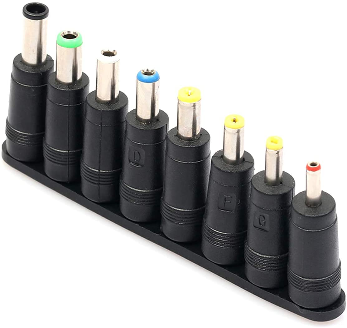 Guuzi 10 Pezzi Spine DC Universali 5,5 mm x 2,1 mm Femmina a Maschio Adattatore Jack Connettore Suggerimenti per Alimentazione Laptop