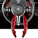 Topsmart Carbon Fiber Car Steering Wheel Shift Blade Paddle Shifter Extension For BMW M2 M3 M4 M5 M6 X5M X6M (Red)