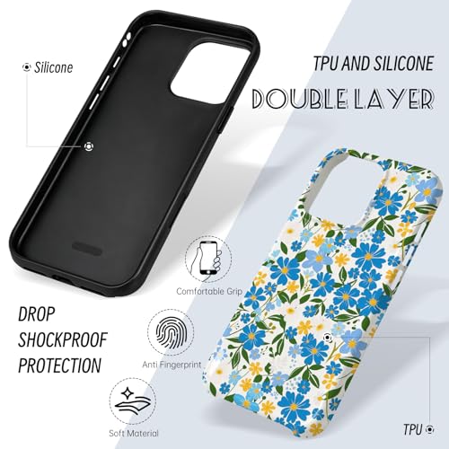 Turenature Compatible with iPhone 15 PRO MAX Case Cute Floral Print-Style-4 - image 2