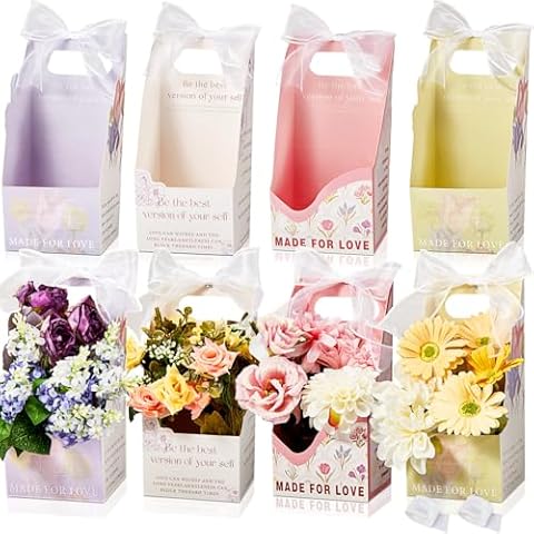 Faccito 8 Pcs Flower Bouquet Boxes Cover