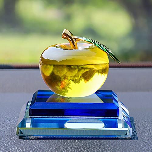 Ericetion Apple Ornaments Glass Home Decoration Crystal Quartz Ornament Collectible Yellow Transparent Gift Souvenir - Image 4
