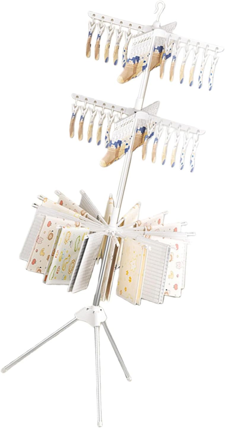 Pliable 3 Rank Rustless Drying Rack Includes 360 Degree Casters and Fasteners for Flexible Drying Preferences in Compact Residences Pliable Laundry Rack