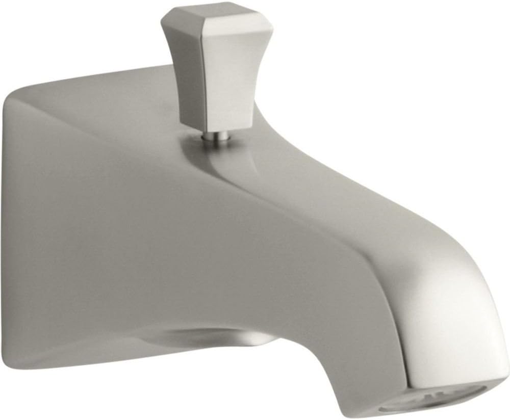Kohler 496-V-CP Memoirs® Stately Wall-Mount Bath spout with Deco Design and Diverter, Polished Chrome