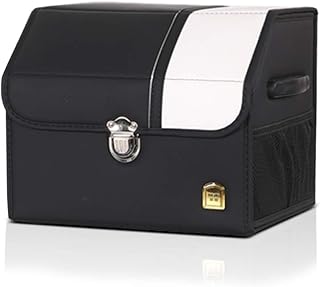 Ergocar Car Boot Organiser Luxury Leopard Storage Bag Organiser Waterproof Foldable Boot Bag for Car/Truck/SUV (Black-S)