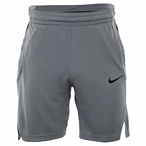 Nike Mens Elite Stripe Basketball Shorts Cool Grey/Black 831390-065 Size Large
