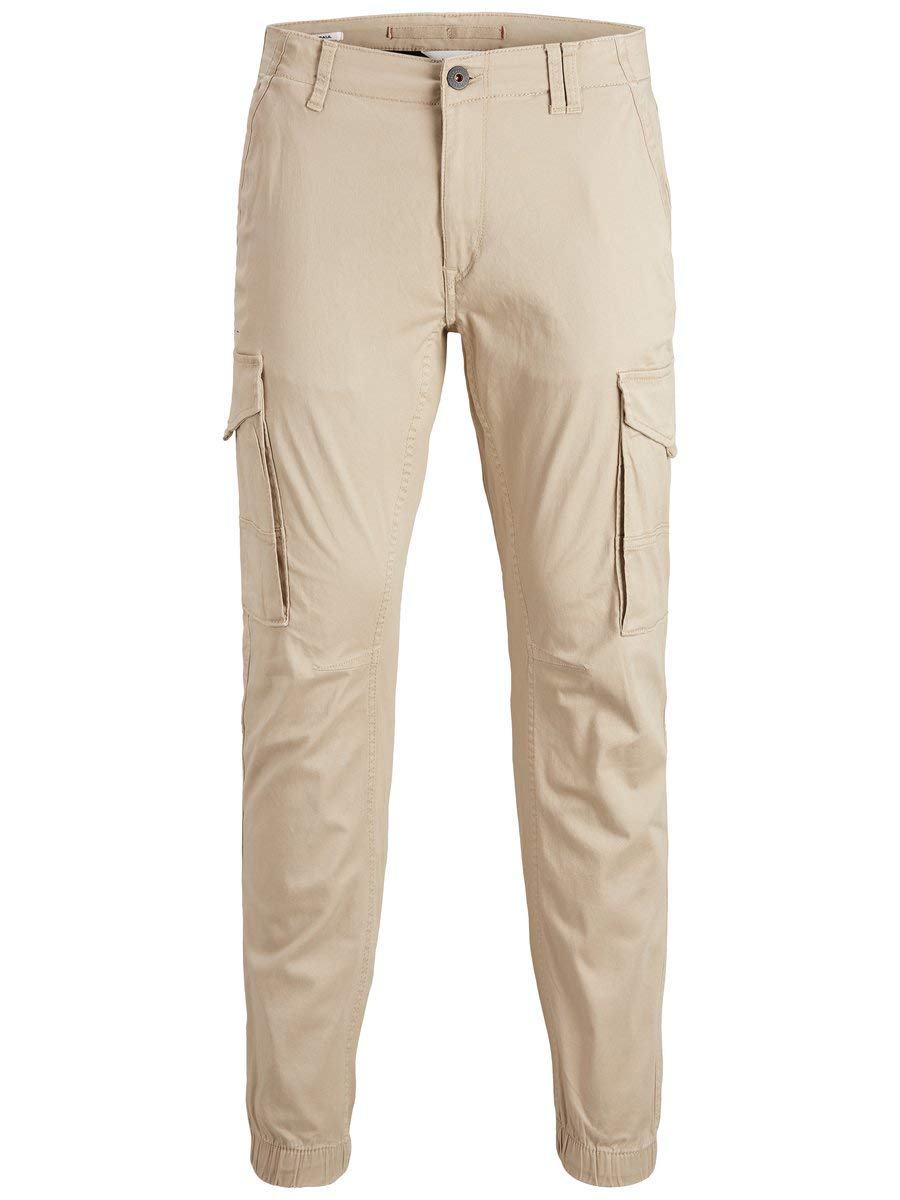 JACK & JONES Mens Jjipaul Jjflake AKM 542 Crockery Noos Pants, Beige, 36W / 34L UK