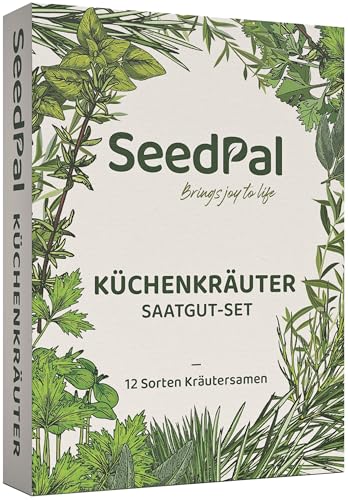 SeedPal Kräutersamen Set - 12 Sorten Saatgut Set - Kräuter der Provence, italienische Kräuter - Kräutergarten für Küche oder Balkon - Samen Saatgut - Gartenkräuter