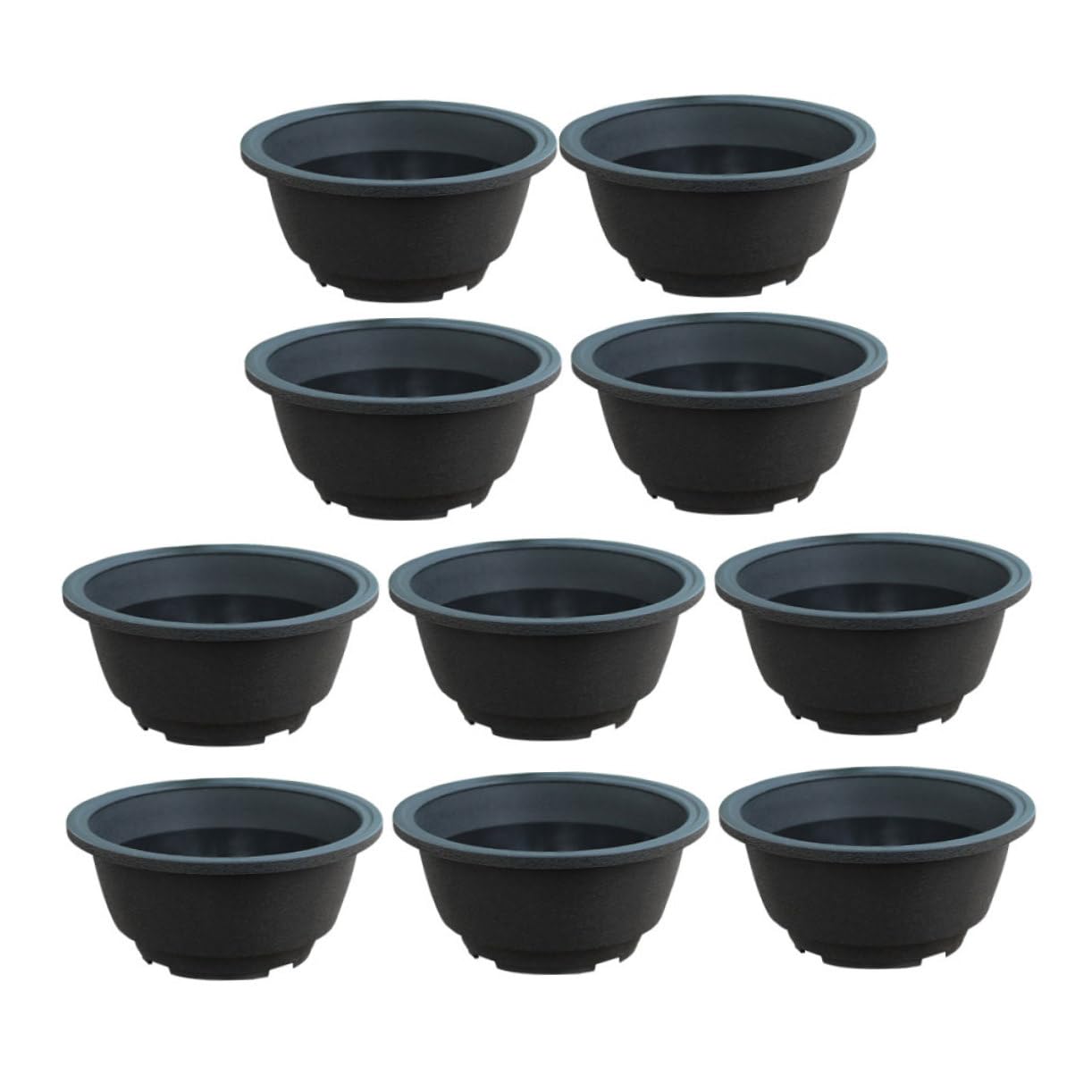 Pots de fleurs ronds plastique épais rigide finition soignée pour intérieur