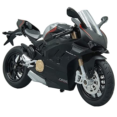 Moto moulé sous pression Ducati V4S 1:12 miniature en métal noir pour exposition de course