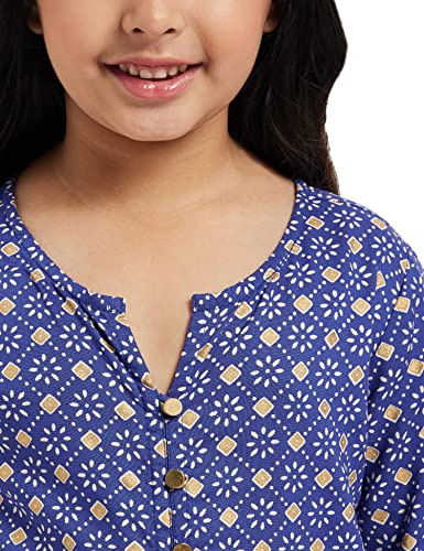 Image of Amazon Brand - Jam & Honey Rayon Girl Festive Printed Salwar Suit Set Which Is Both Comfortable And Stylish