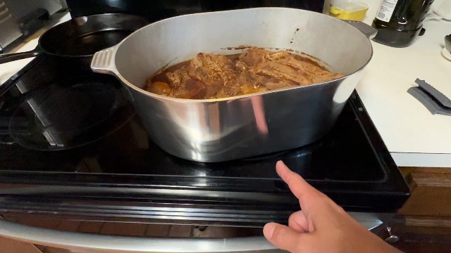 Cooking Roast in Magnaware Cast Aluminum Dutch Oven