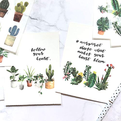 image for 1000Art Nature Stickers Set(18 Sheets / 200+) Fall Leaves Cactus Plant