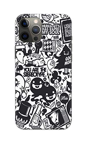 Image of Printed Hard Back Cover Case for Apple iPhone 13 Pro Back Cover (Mixed Cartoon) -1302