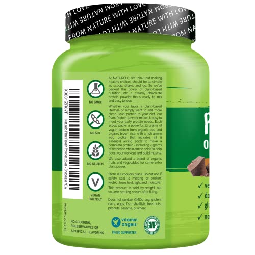 NATURELO Vegan Plant Protein Powder - Vanilla and Chocolate Bundle - 40 Servings - Image 5