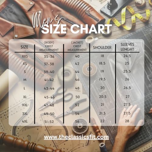 Men's Retro Cafe Racer Leather Jacket, Classic Fit, Black with White Stripes3