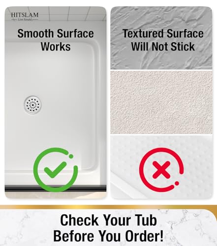 Image of HITSLAM Shower Mat Anti Slip, Square Bath Mat for Tub Non Slip with Suction Cups and Drain Holes, 21x21 Inch Bathroom Shower Stall Floor Mat, Machine Washable, Soft on Feet, Clear