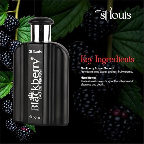 Image of St Louis Blackberry Original Eau De Parfum | For Men & Women | 50 ml Long-Lasting Fragrance | Ideal Gift for Birthdays, Anniversaries & Special Occasions | All-Season Perfume