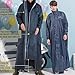 SOLARAMINDS Adult Windproof Men Raincoat Women Long Motorcycle Rain Coat Outdoor Hiking Rain Poncho Jacket-01-Xxl