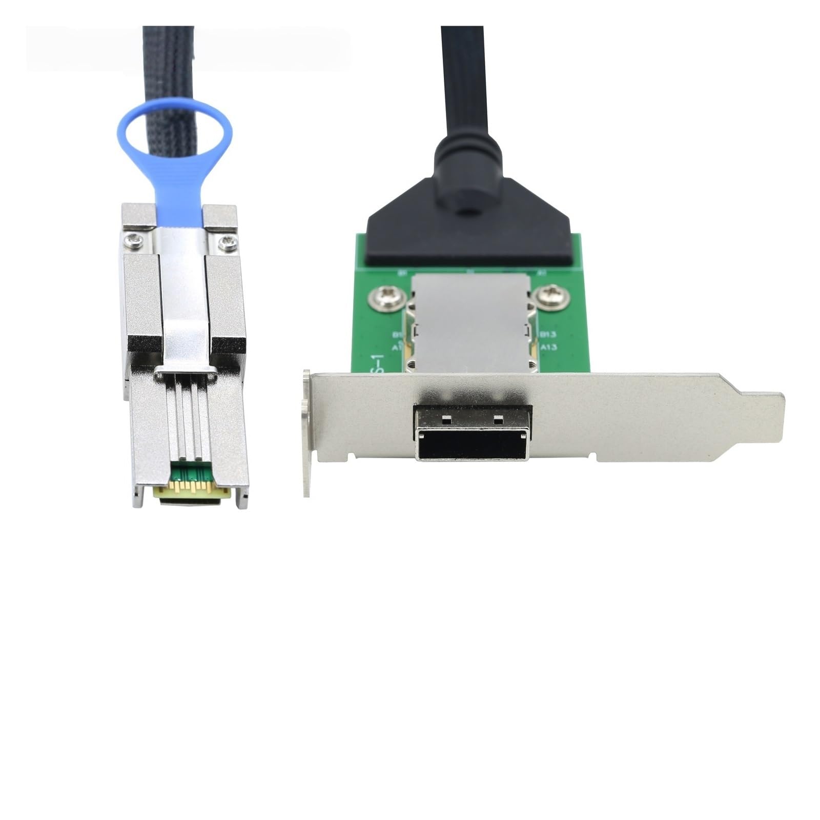 ZHANGLH Câble d'extension de 0,5 m mi ni S*A*S externe SFF-8088 mâle vers SFF-8088 femelle 26 broches PCBA avec support à profil bas 50 cm