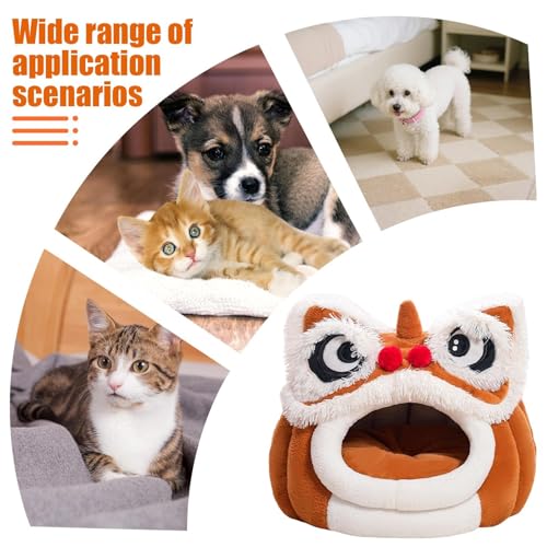 Cucha para gatos de invierno multifuncional caseta animales pequeña ligera 5