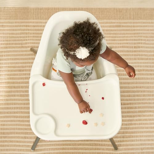 Image of Regalo Baby Basics High Chair for Babies and Toddlers, Baby High Chair with Removable Oversized Tray & Cup Holder, 5-Point Harness, Easy to Clean Toddler High Chair, White