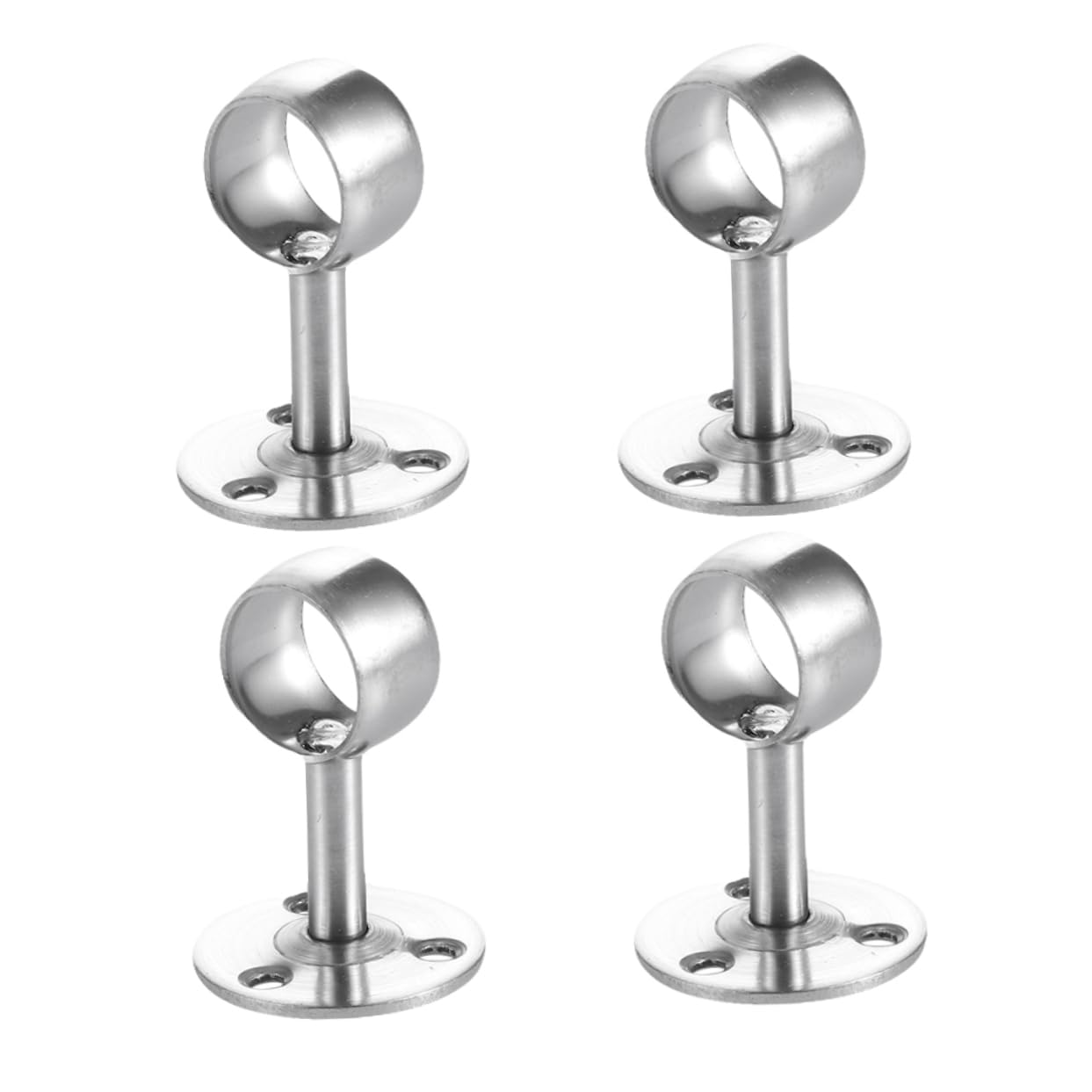 JECOMPRIS 4Pcs Clothes Rod Socket Shower Curtain Rod Holder Bracket Easy Install Cabinet Rod Flange for Home Use Multifunctional Support for Hanging Rods