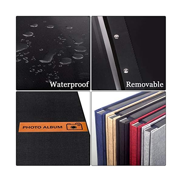 Fotoalben Selbstklebend, Adkwse Fotoalbum zum Selbstgestalten, Album Fotobücher DIY Scrapbook Groß mit 60 Schwarz Seiten… – Bild 7