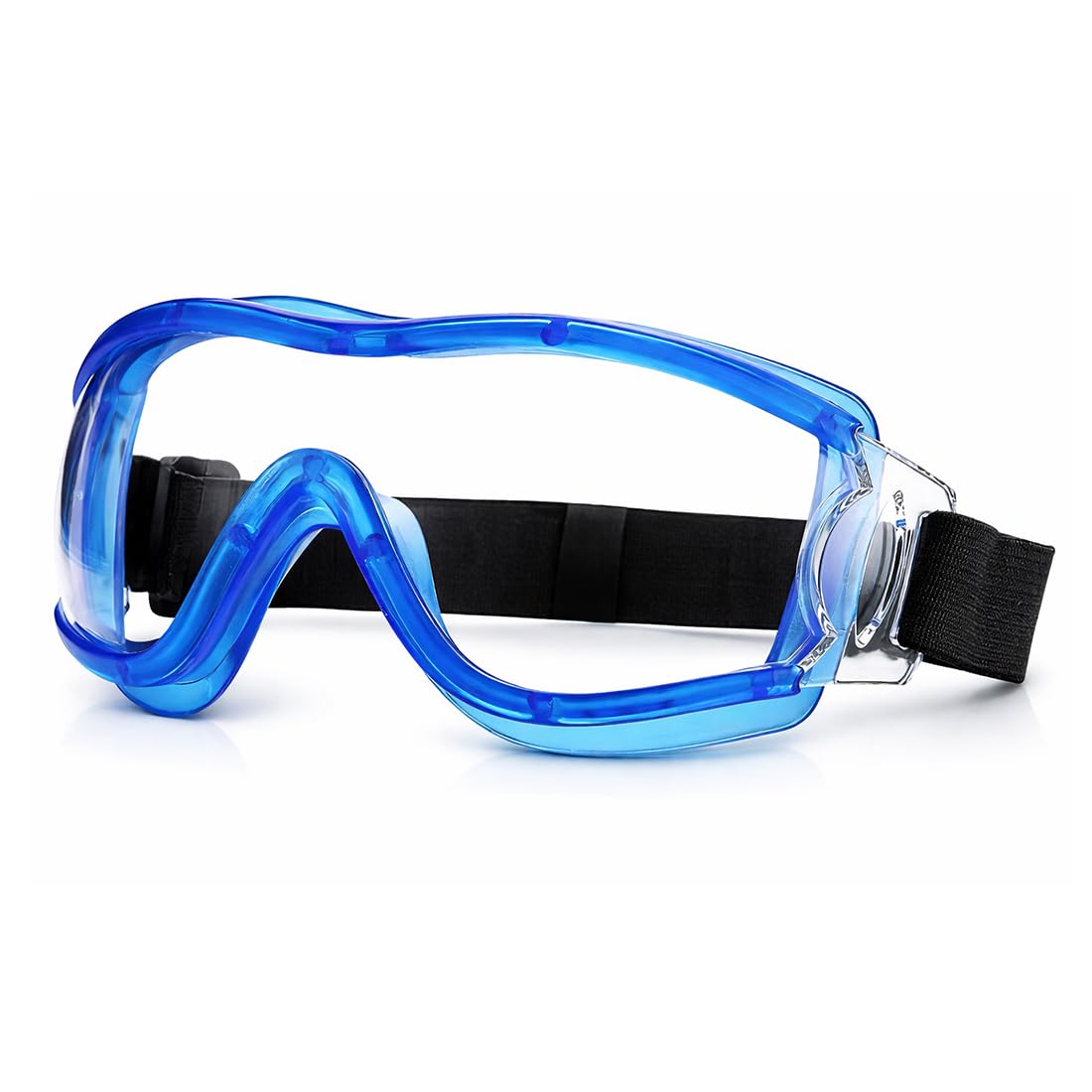 Occhiali di Sicurezza per Bambini, Protezione Anti-Polline e Anti-Appannamento, Occhiali Protettivi Antivento e Antipolvere per Softair e Ciclismo, Fascia Regolabile, Blu (1 Pezzo)