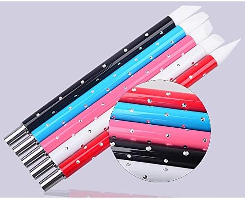 Nail Pens 5pcs/Set Printing Carving Brush Silicone Nail Art Pen Set Sculpture Soft Silicone DIY Nail Decoration Tools 12.4cm for Nail Art