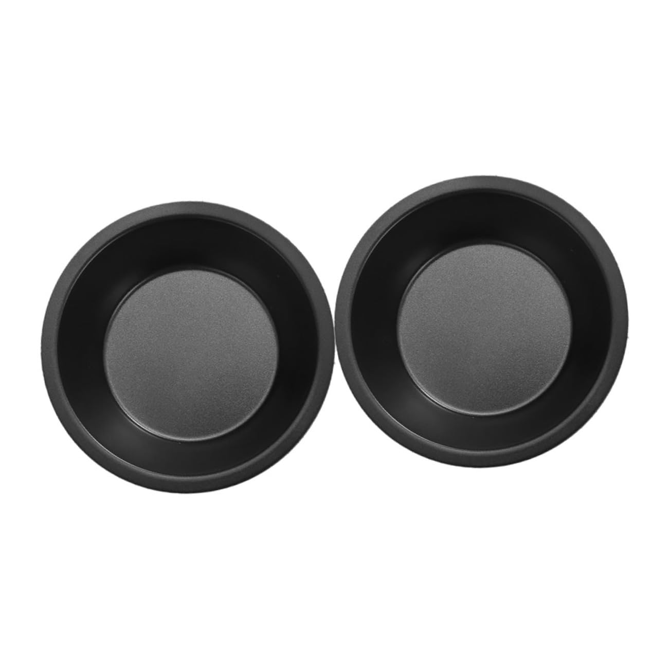 OSALADI 2Pcs Non Stick Carbon Steel Mini Pans Round Baking Tins for Pies Muffins and Desserts Even Heat Distribution Kitchen Supplies
